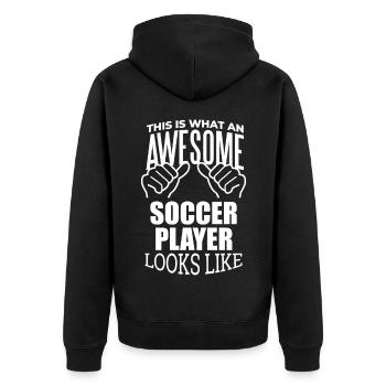 football - Veste à capuche bio Premium Unisexe - noir - Dos - Nico (187cm)
