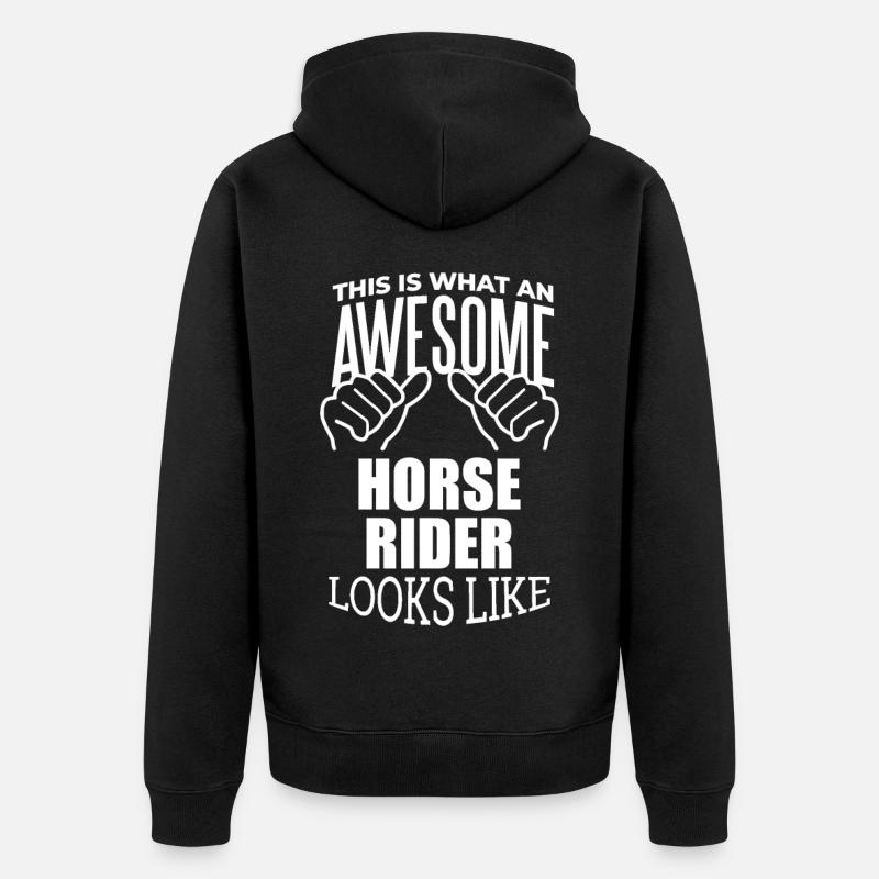 équitation - Veste à capuche bio Premium Unisexe - noir