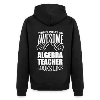 algèbre - Veste à capuche bio Premium Unisexe - noir - Dos - Nico (187cm)