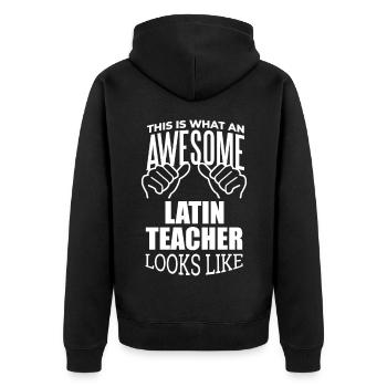 Latin - Veste à capuche bio Premium Unisexe - noir - Dos - Nico (187cm)