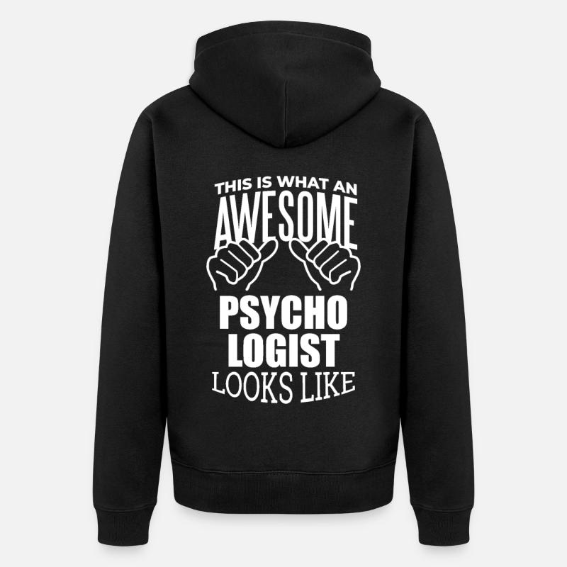 psychologue - Veste à capuche bio Premium Unisexe - noir