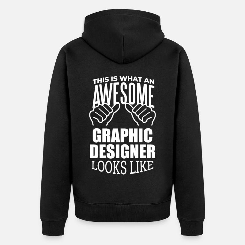 Graphiste - Veste à capuche bio Premium Unisexe - noir