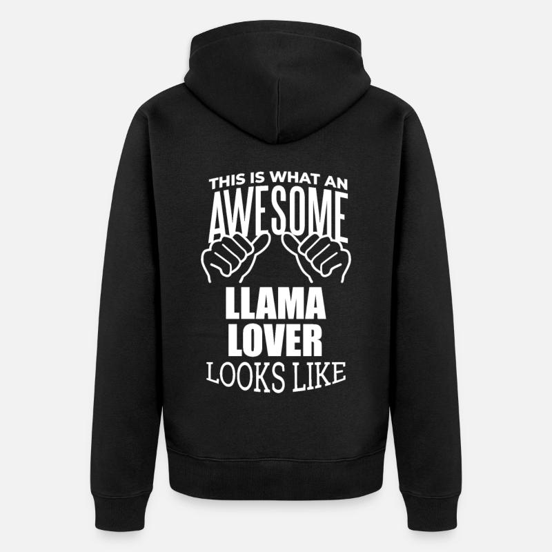 Lama - Veste à capuche bio Premium Unisexe - noir