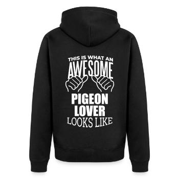 pigeon - Veste à capuche bio Premium Unisexe - noir - Dos - Nico (187cm)
