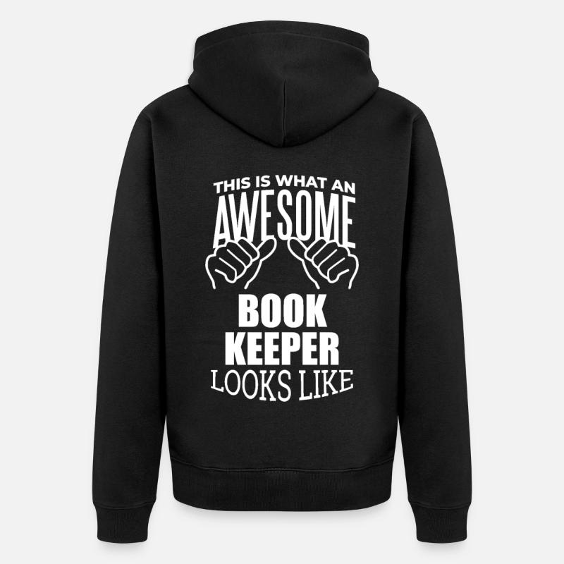 Buchhalter - Unisex Premium Bio Zip Hoodie - Schwarz