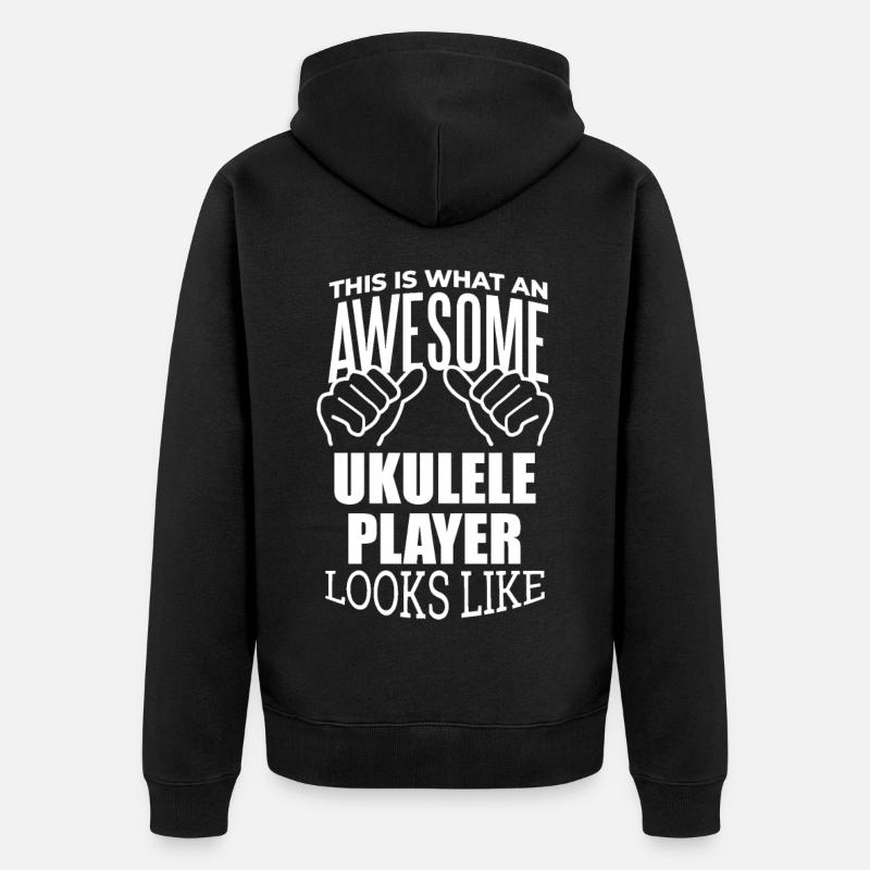 ukulélé - Veste à capuche bio Premium Unisexe - noir