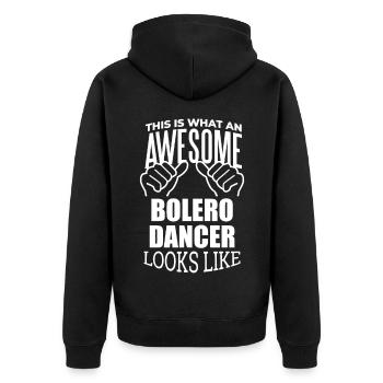 Boléro Boléro Boléro - Veste à capuche bio Premium Unisexe - noir - Dos - Nico (187cm)