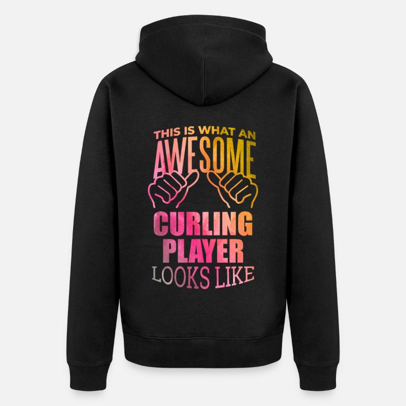 curling - Veste à capuche bio Premium Unisexe - noir