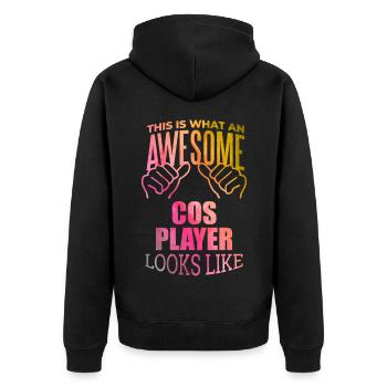 Cosplayer - Veste à capuche bio Premium Unisexe - noir - Dos - Nico (187cm)