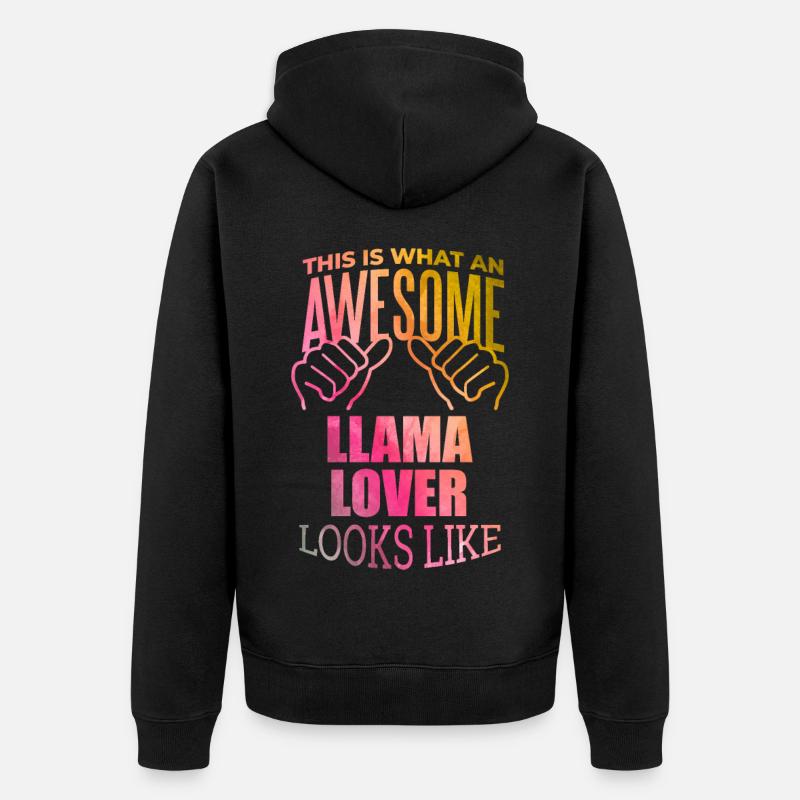 Lama - Veste à capuche bio Premium Unisexe - noir