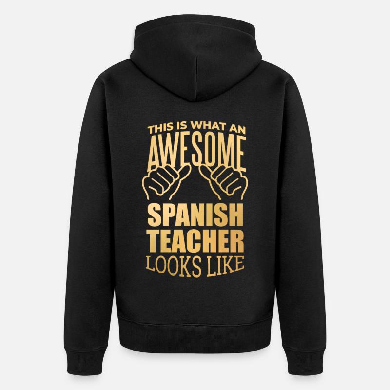 Espagnol - Veste à capuche bio Premium Unisexe - noir