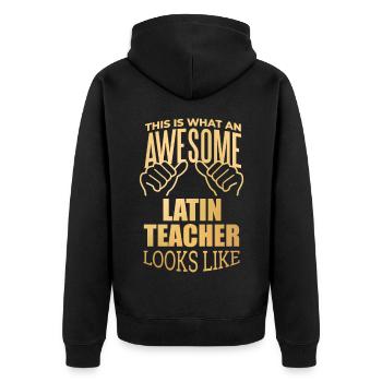 Latin - Veste à capuche bio Premium Unisexe - noir - Dos - Nico (187cm)