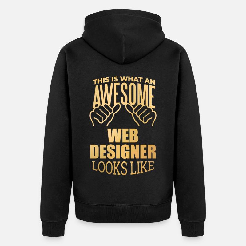 Concepteur web - Veste à capuche bio Premium Unisexe - noir