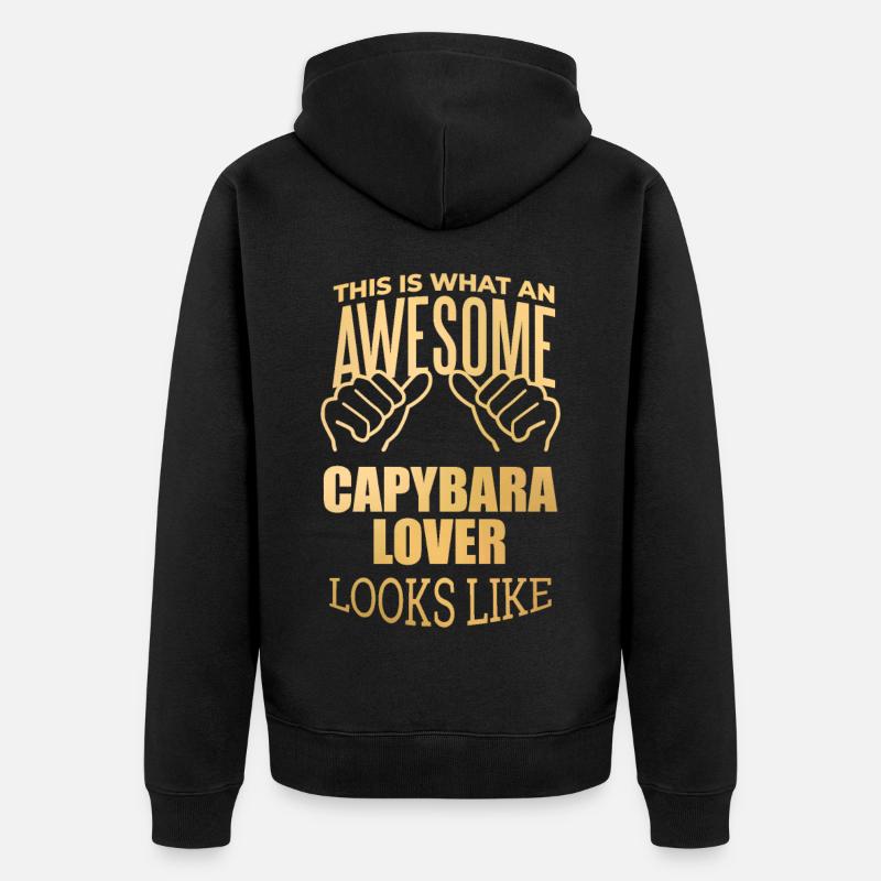 capybara - Veste à capuche bio Premium Unisexe - noir