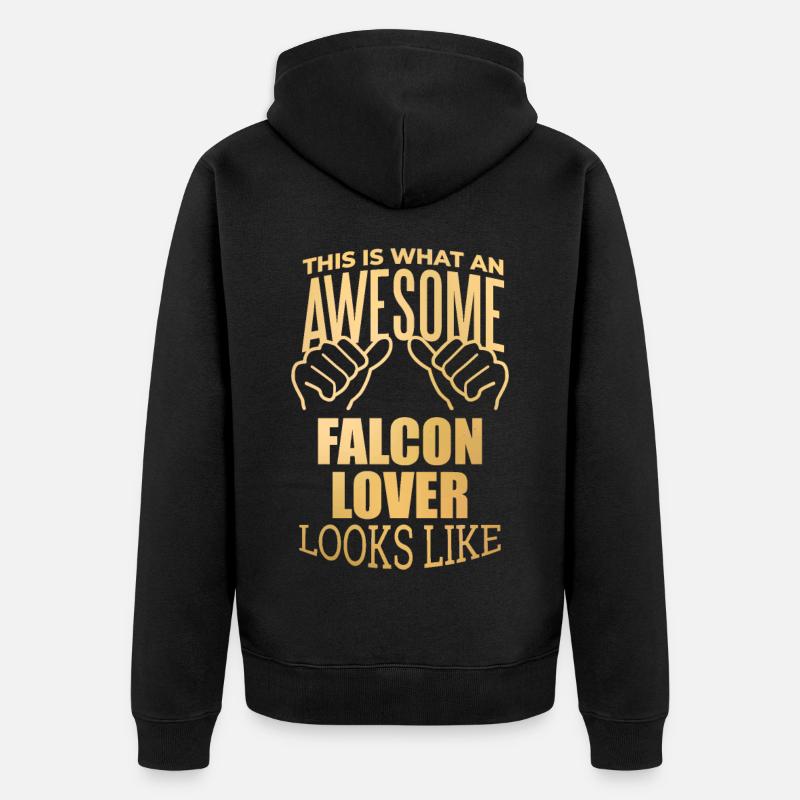 Faucon - Veste à capuche bio Premium Unisexe - noir