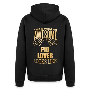 Cochon - Veste à capuche bio Premium Unisexe - noir - Dos - Nico (187cm)