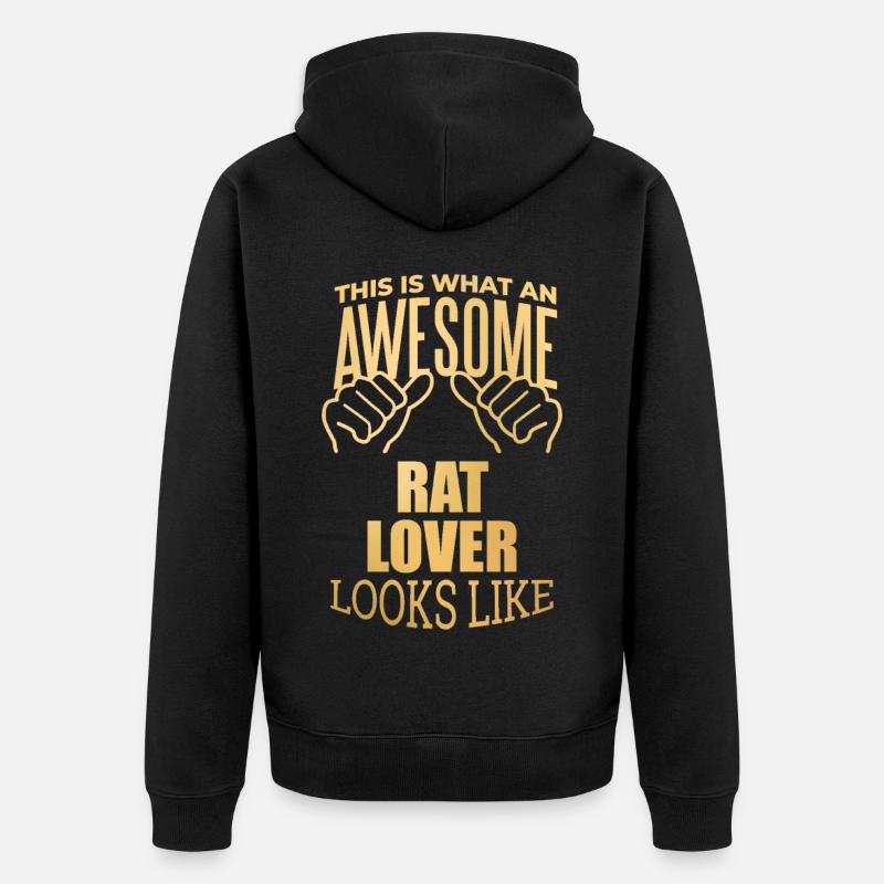 rat - Veste à capuche bio Premium Unisexe - noir