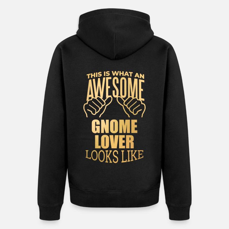 gnome - Veste à capuche bio Premium Unisexe - noir