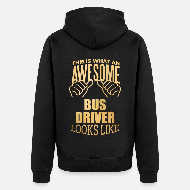 chauffeur de bus - Veste à capuche bio Premium Unisexe - noir