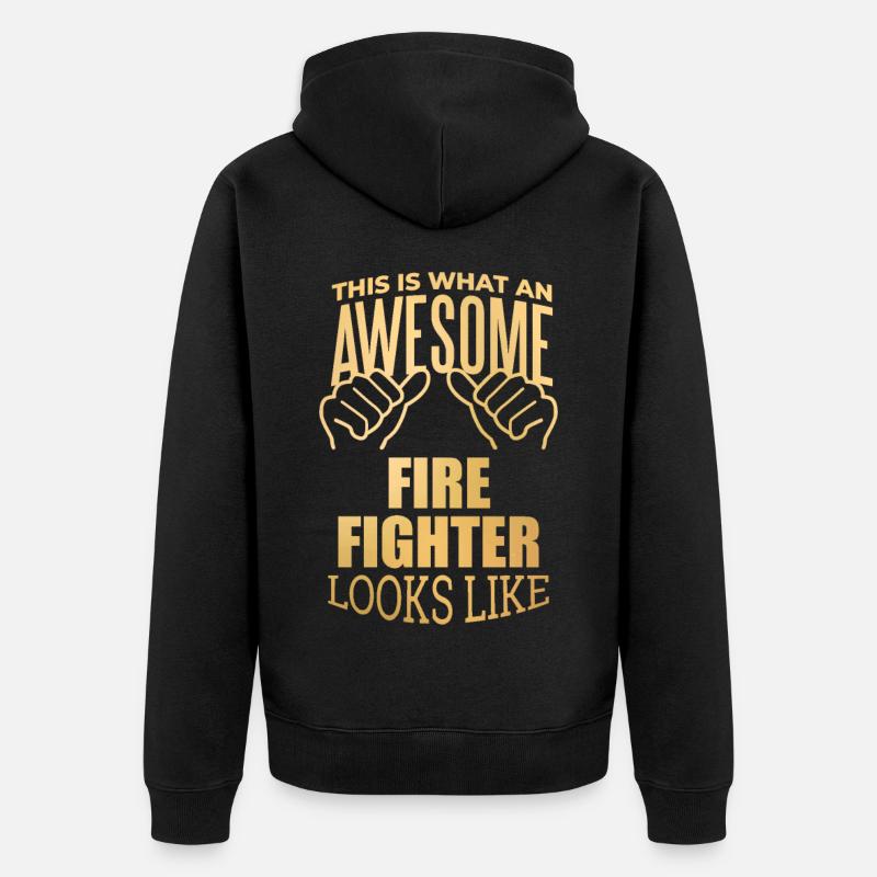 pompier - Veste à capuche bio Premium Unisexe - noir