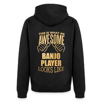 banjo - Veste à capuche bio Premium Unisexe - noir - Dos - Nico (187cm)