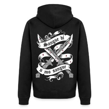 Sangue dí u m sangue - Veste à capuche bio Premium Unisexe - noir - Dos - Nico (187cm)