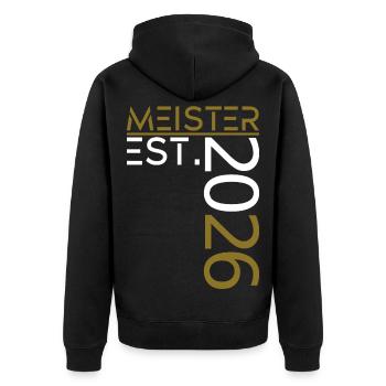 Master est. 2026 - Veste à capuche bio Premium Unisexe - noir - Dos - Nico (187cm)