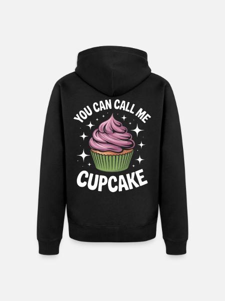 you can call me cupcake - Unisex Premium Organic Zip Hoodie - black