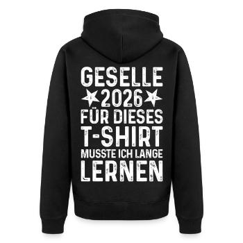 T-shirt Journeyman 2026 cadeau Long Learning Grunge - Veste à capuche bio Premium Unisexe - noir - Dos - Nico (187cm)