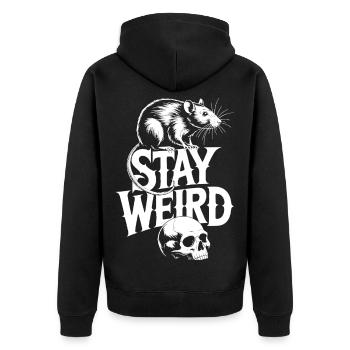 Reste Rat bizarre - Veste à capuche bio Premium Unisexe - noir - Dos - Nico (187cm)