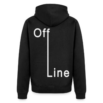 Hors ligne - Veste à capuche bio Premium Unisexe - noir - Dos - Nico (187cm)