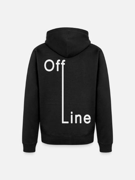 Off Line - Unisex Premium Bio Zip Hoodie - Schwarz