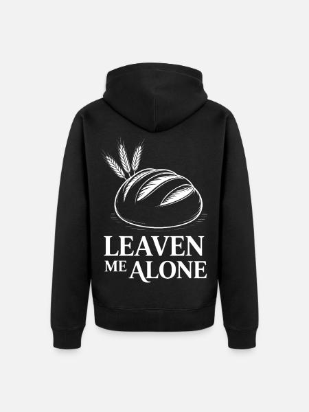 Leave Me Alone Brot Silhouette - Unisex Premium Bio Zip Hoodie - Schwarz