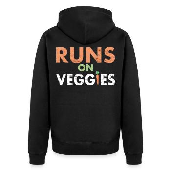 Le carburant végétalien est légume - Veste à capuche bio Premium Unisexe - noir - Dos - Nico (187cm)