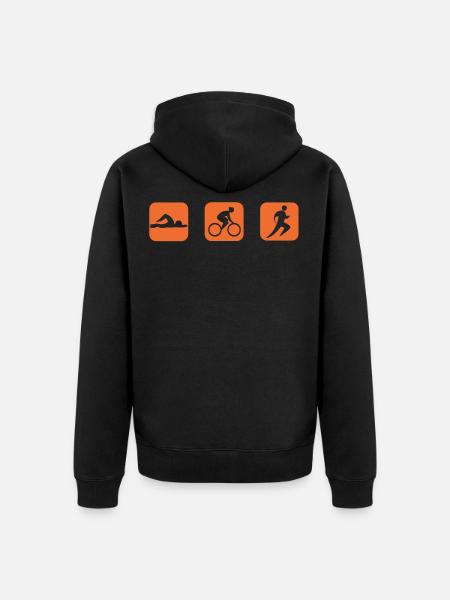 Triathlon Sport - Unisex Premium Organic Zip Hoodie - black