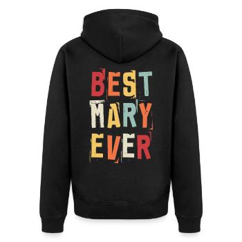 La meilleure Mary jamais rétro Prénom Texte disant - Veste à capuche bio Premium Unisexe - noir - Dos - Nico (187cm)