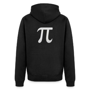 Symbole Pi pour les fans de mathématiques - Veste à capuche bio Premium Unisexe - noir - Dos - Nico (187cm)