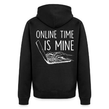 Programmierer Coder Software Entwickler - Unisex Premium Bio Zip Hoodie - Schwarz - Hinten - Nico (187cm)