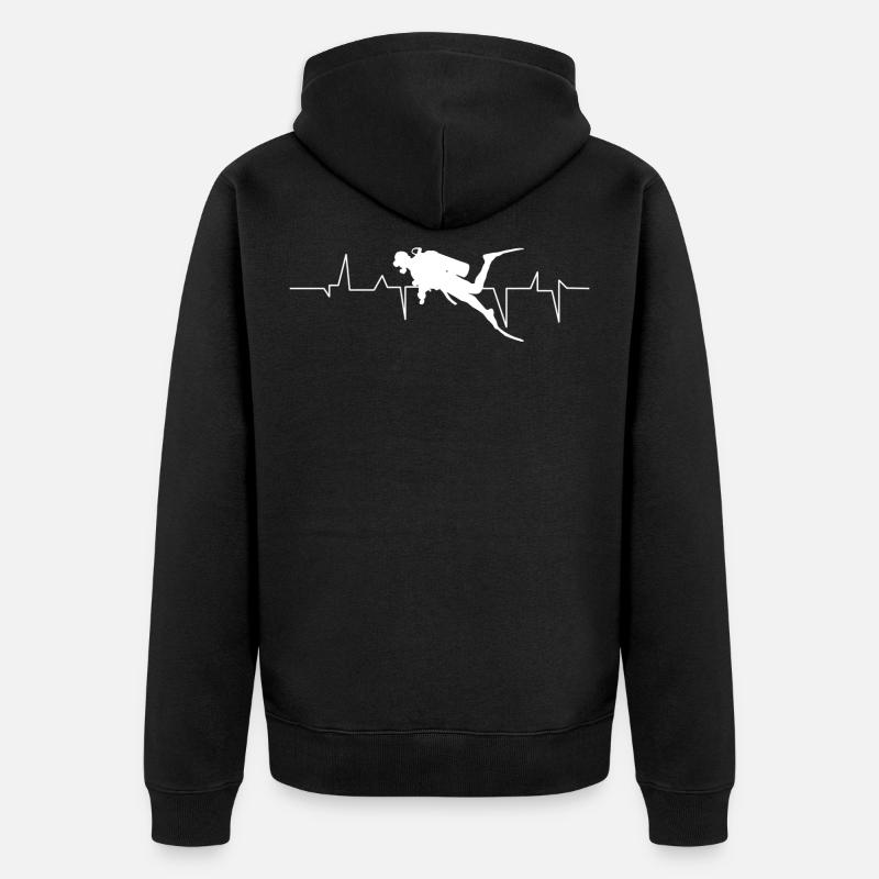 Plongeur - Veste à capuche bio Premium Unisexe - noir