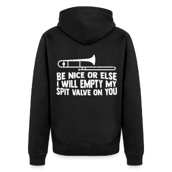 Trombone - Veste à capuche bio Premium Unisexe - noir - Dos - Nico (187cm)