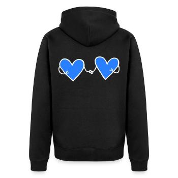 Love is Love Lovers LGBTQ Homsexual Marriage - Unisex Premium Organic Zip Hoodie - black - Back - Nico (187cm)