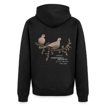 Turkish pigeons - Unisex Premium Organic Zip Hoodie - black - Back - Nico (187cm)