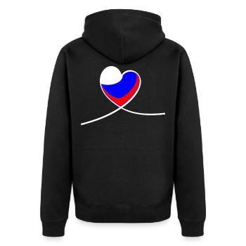 Coeur de la Russie - Veste à capuche bio Premium Unisexe - noir - Dos - Nico (187cm)