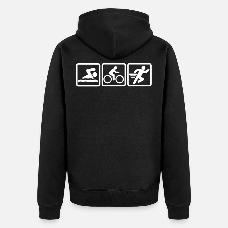 Triathlon - Veste à capuche bio Premium Unisexe - noir