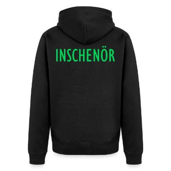 Inschenör Ingenieur Studium Arbeit Maschinenbau - Unisex Premium Bio Zip Hoodie - Schwarz - Hinten - Nico (187cm)