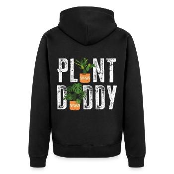 Plante Papa Plantes D’intérieur Jardin Fleurs Amour - Veste à capuche bio Premium Unisexe - noir - Dos - Nico (187cm)