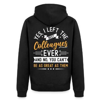 Farewell gift colleagues Job change - Unisex Premium Organic Zip Hoodie - black - Back - Nico (187cm)