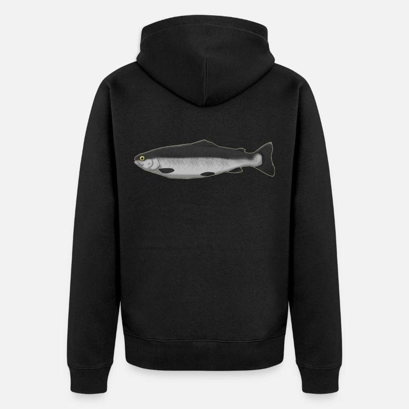 Poisson poisson - Veste à capuche bio Premium Unisexe - noir