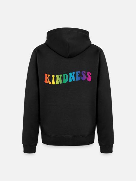 Kindness Saying - Unisex Premium Organic Zip Hoodie - black
