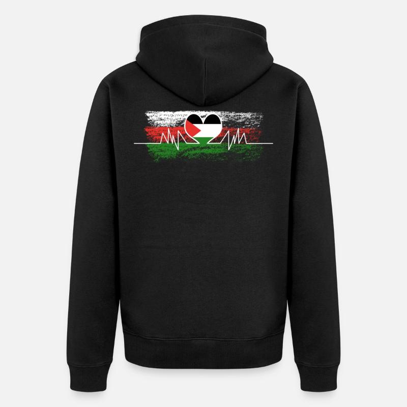 Palestine - Veste à capuche bio Premium Unisexe - noir